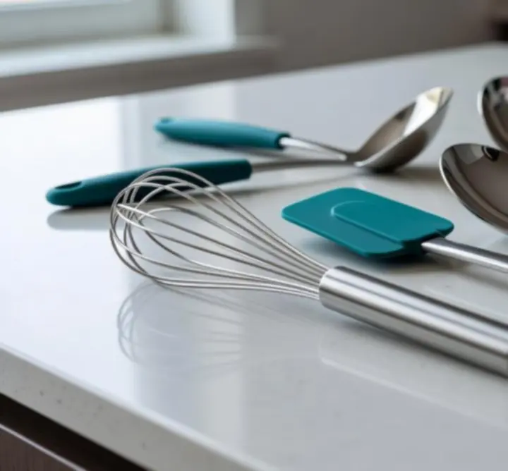 Najczęściej wybierane przybory kuchenne ułożone obok siebie